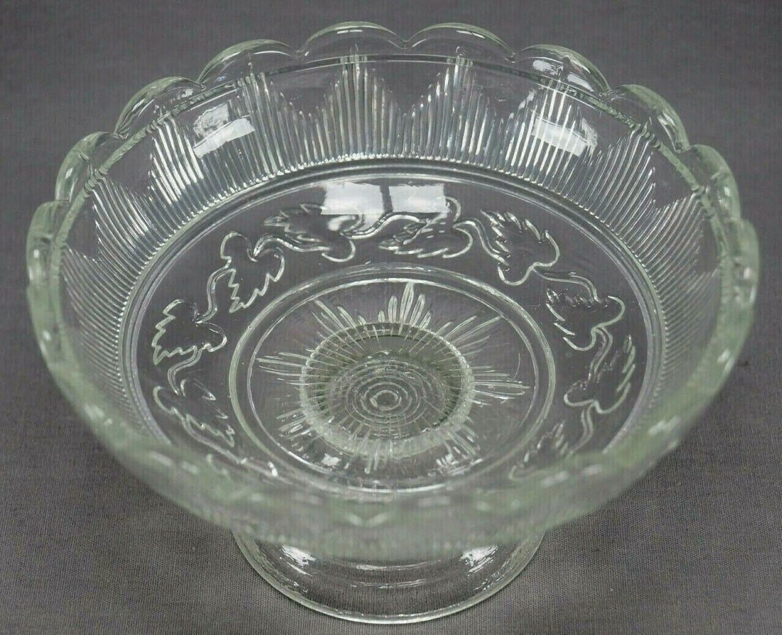 EAPG Cape Cod Glass Hamilton With Leaf Compote (1 of 8)