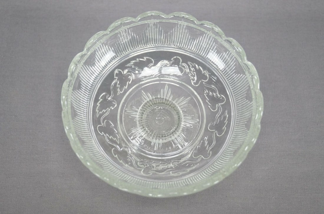EAPG Cape Cod Glass Hamilton With Leaf Compote - 3