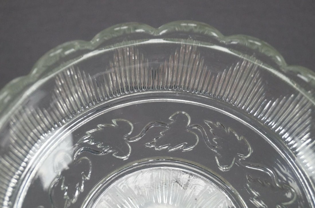 EAPG Cape Cod Glass Hamilton With Leaf Compote - 4