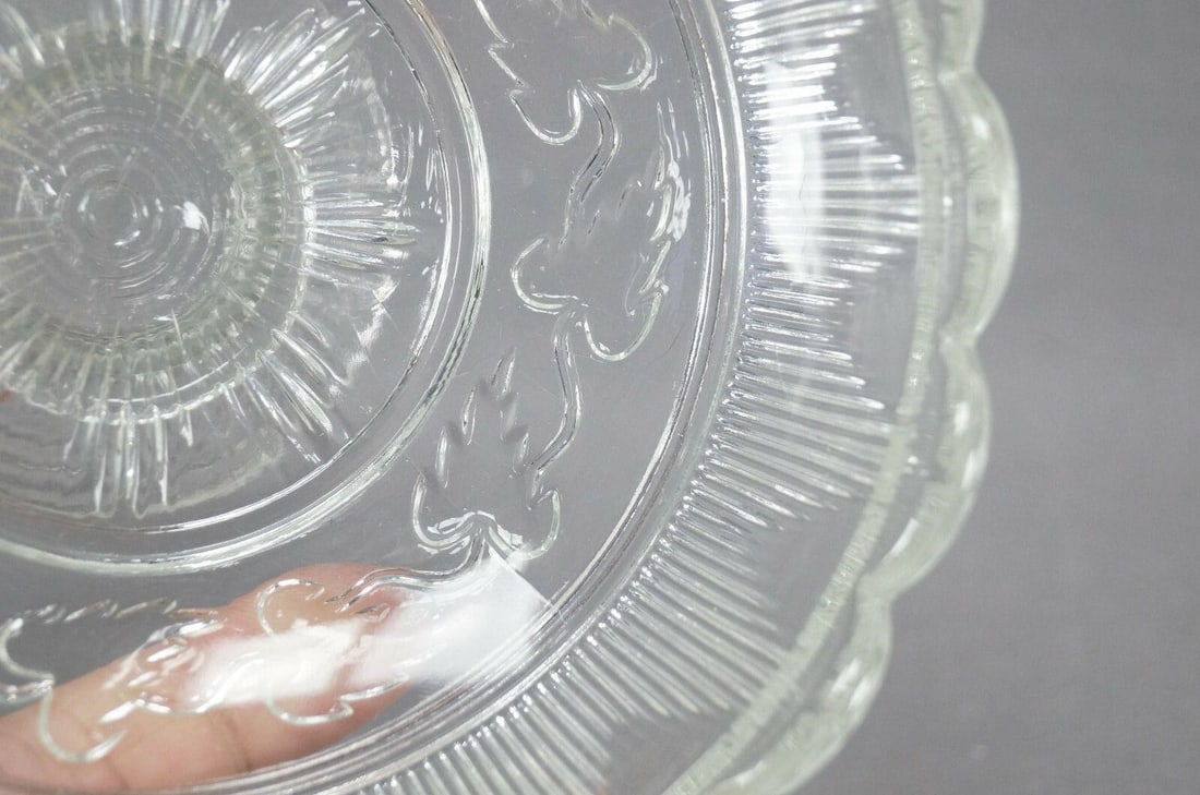 EAPG Cape Cod Glass Hamilton With Leaf Compote - 5