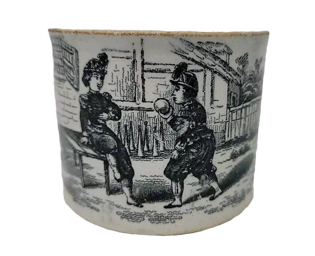 Staffordshire Transferware Childs Mug Soldiers (1 of 6)