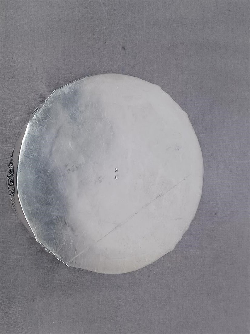 German 800 Silver Repousse Cherubs Large Box - 8