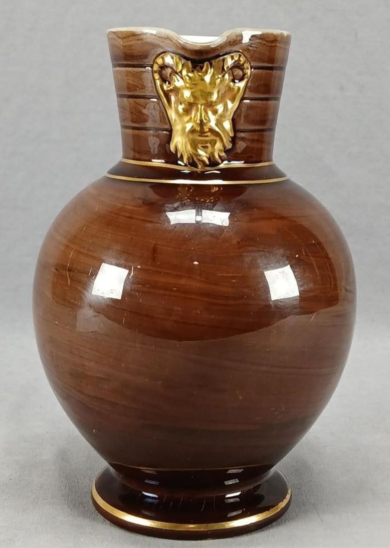 Wedgwood Brown Majolica Doric 7 3/8" Jug C1867 (1 of 18)