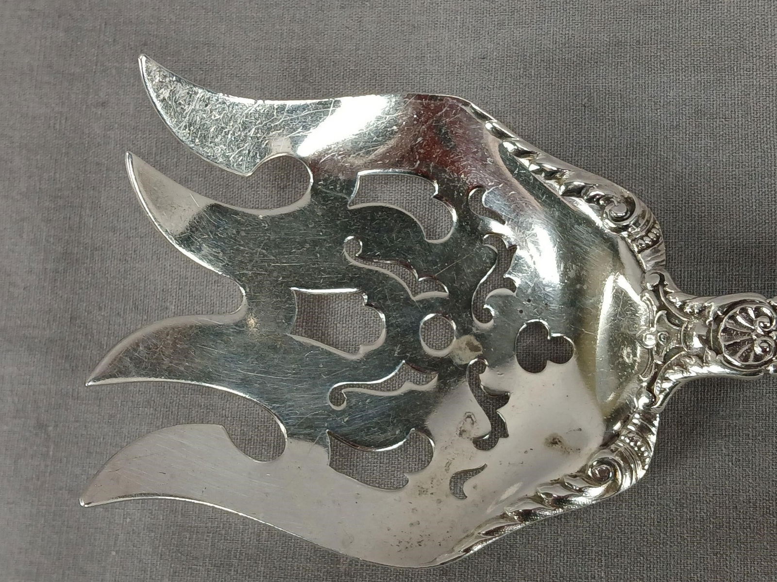 Gorham Baronial Old Sterling Silver Fish Fork - 4