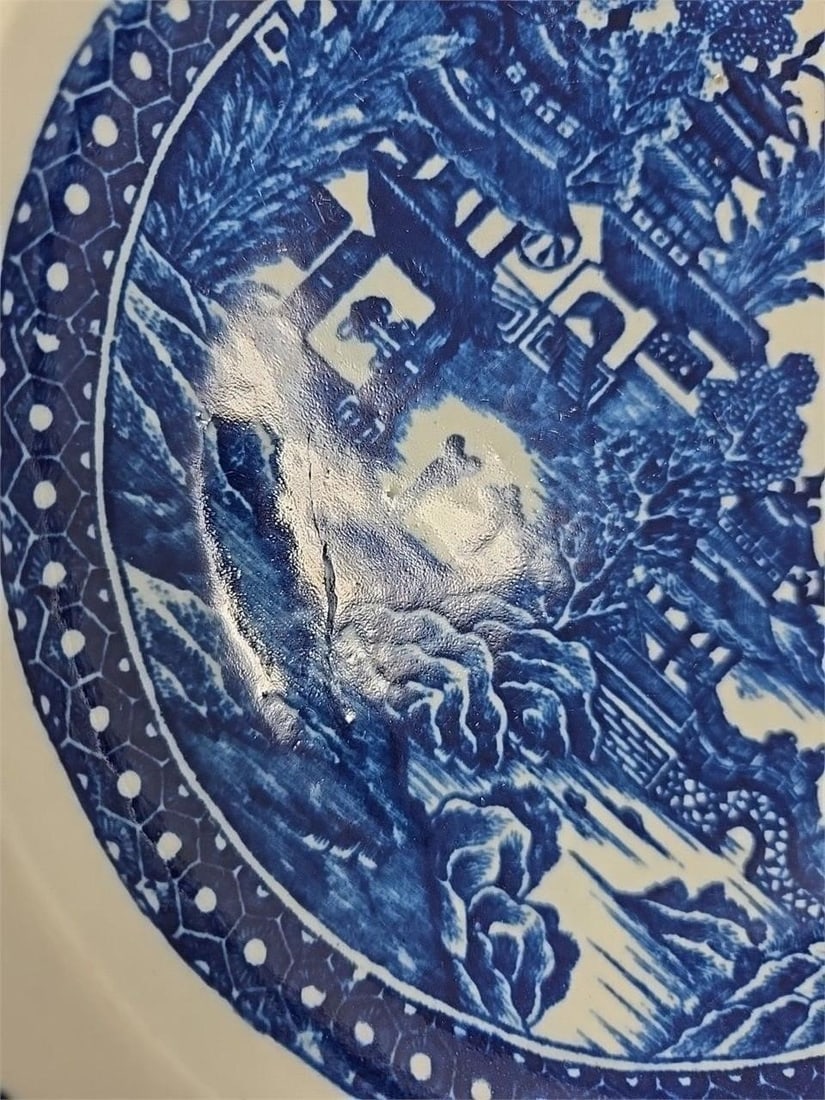 Caughley Salopian Octagonal Plate Full Nanking - 15