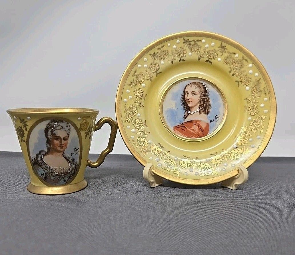 Sevres Style French Transferware Cup & Saucer (1 of 13)