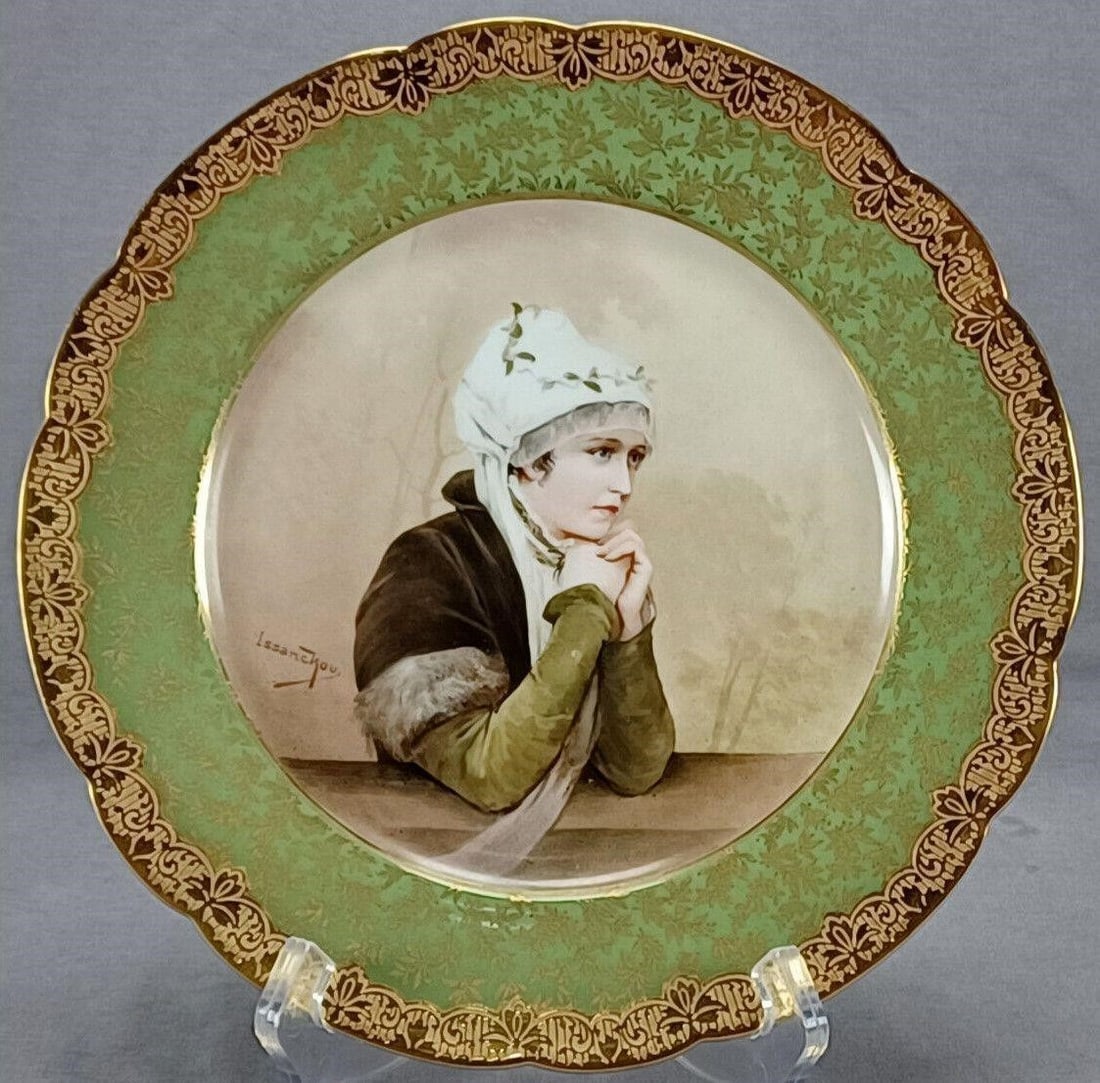 Limoges Signed Hand Painted Lady Portrait Plate (1 of 11)