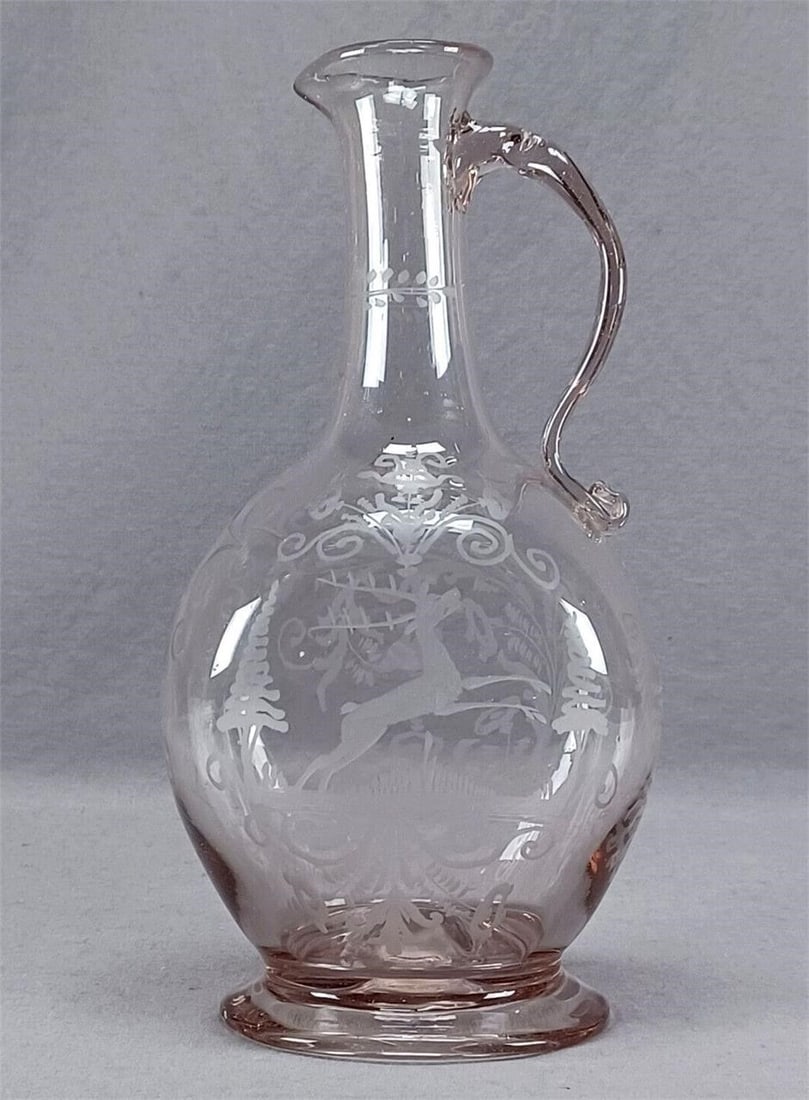 German Engraved Leaping Stag Large Claret Jug (1 of 11)