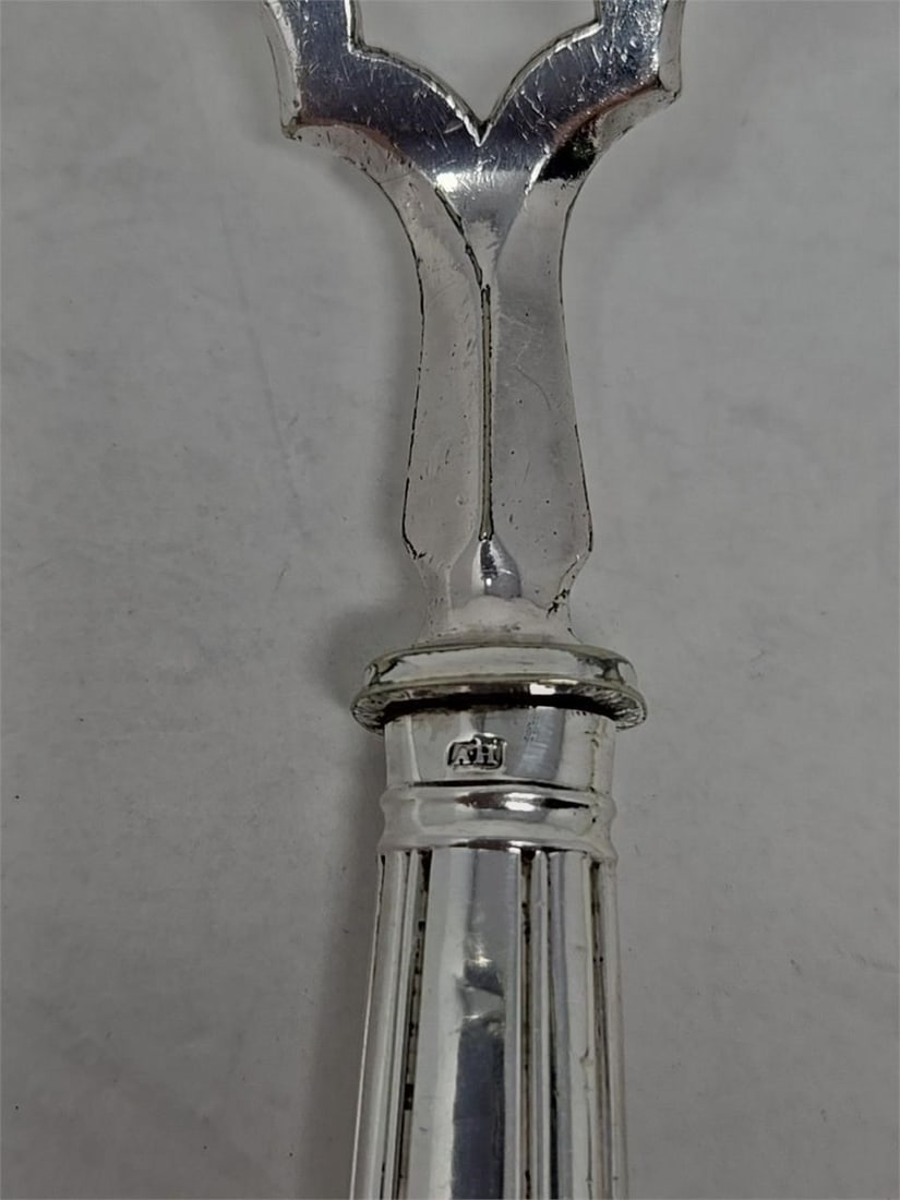 Sterling Handle Fish Serving Fork Aaron Hadfield - 12