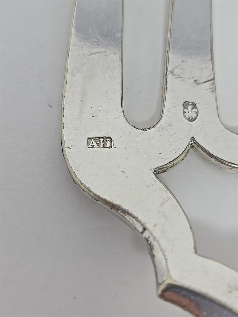 Sterling Handle Fish Serving Fork Aaron Hadfield - 3