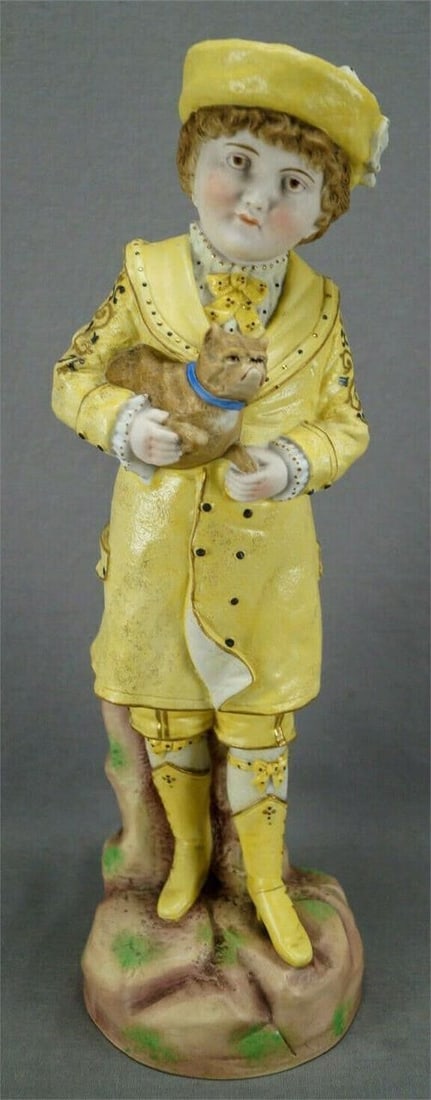 Rudolstadt Boy in Yellow With Dog 14 1/4 Figurine (1 of 10)