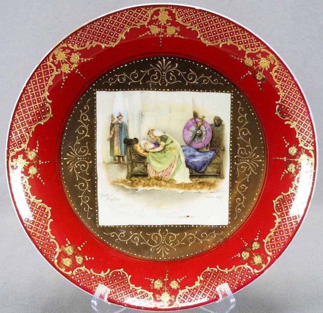 Royal Vienna Style Death of King Lear Charger (1 of 12)