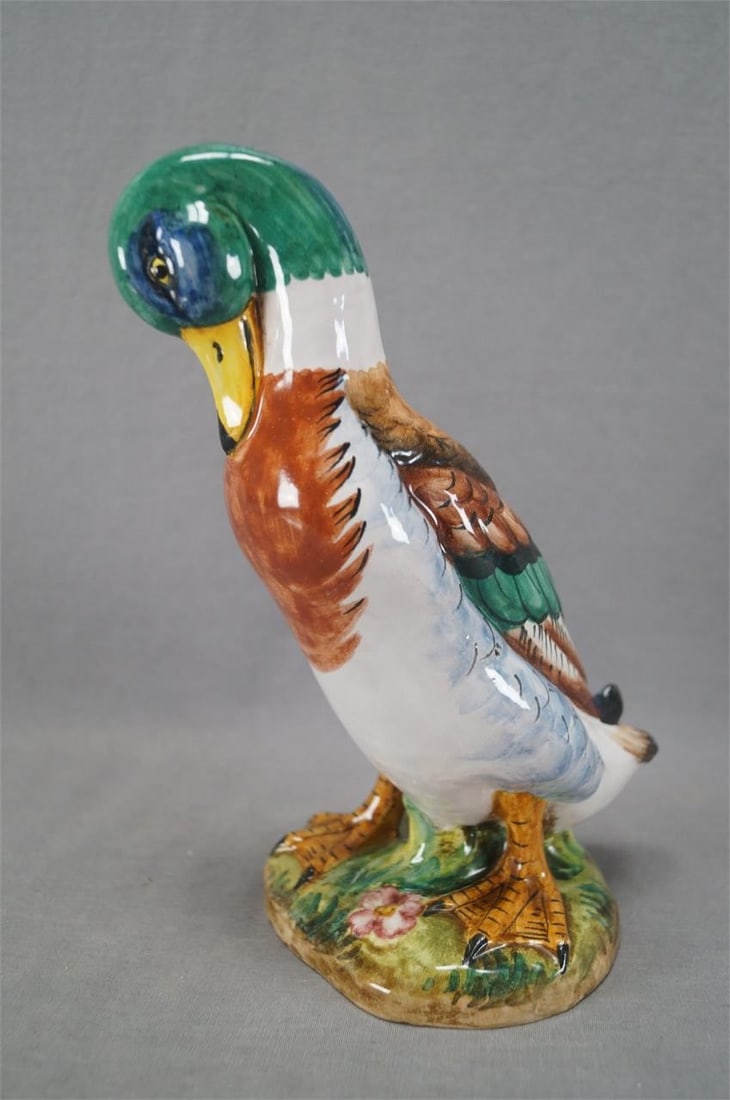 Ugo Zaccagnini Italian Majolica Duck Figurine (1 of 9)