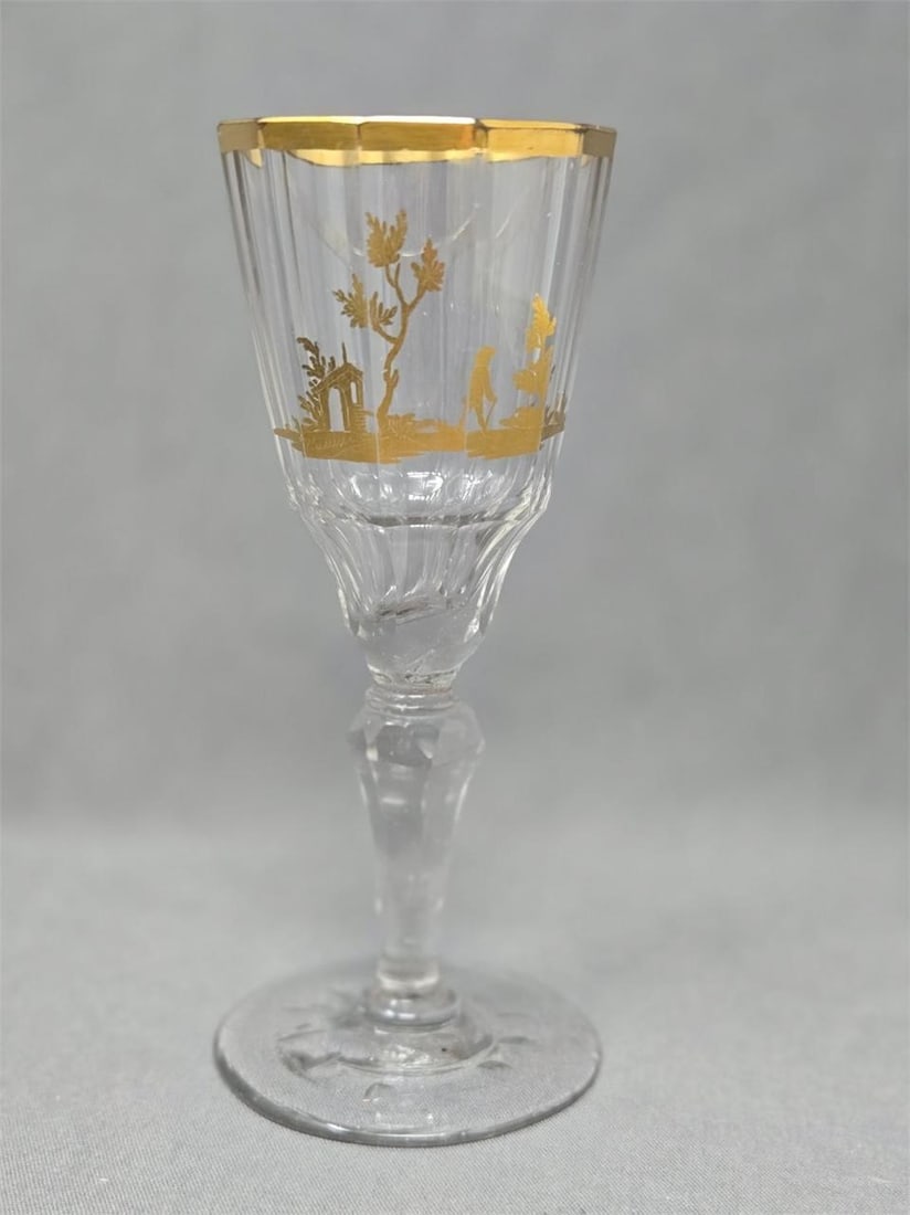 Cut Continental Wine Glass Late 18th C. (1 of 10)