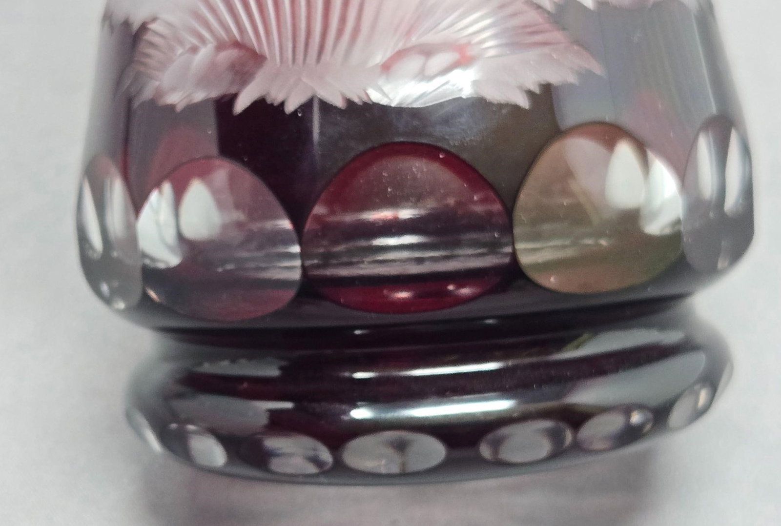 Signed Ludwigsthal Ruby Stein Etched Stag - 11