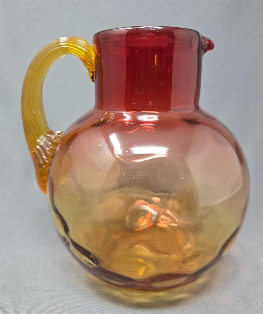 Amberina pitcher Inverted Thumbprint Pattern (1 of 6)