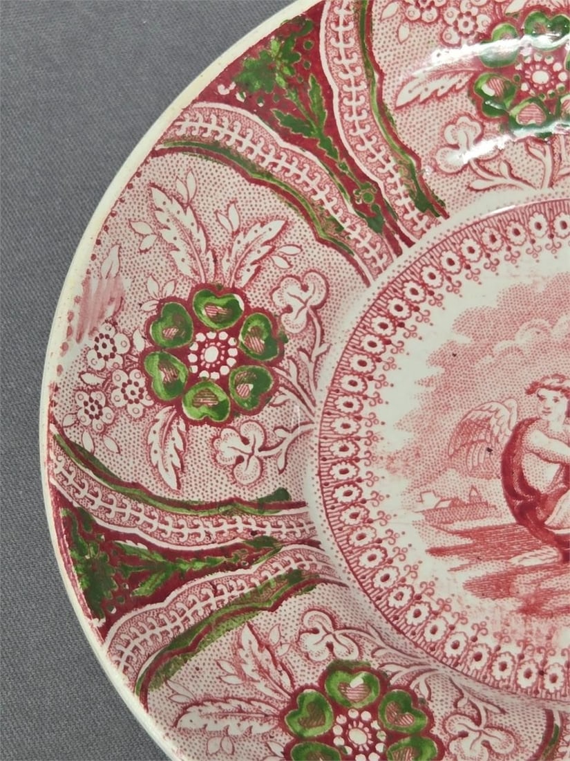 Cupid Pattern Transferware Cup and Saucer - 4