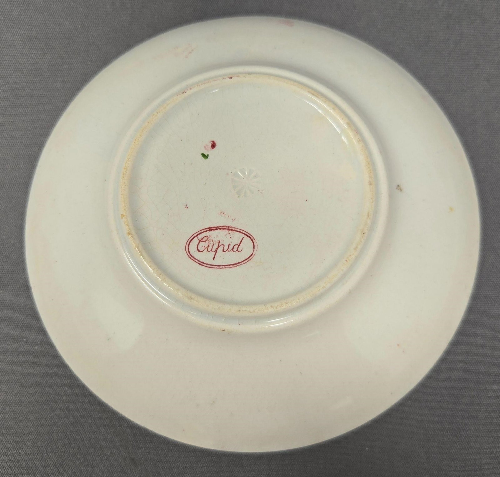 Cupid Pattern Transferware Cup and Saucer - 5