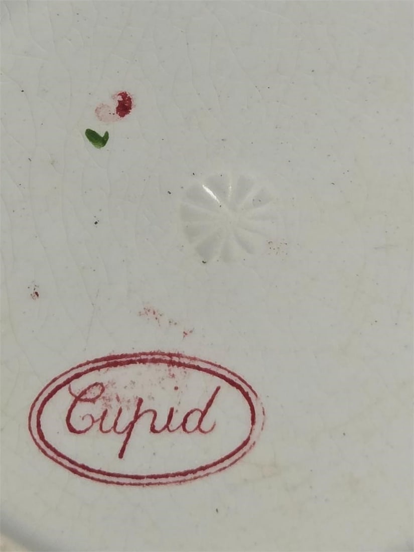 Cupid Pattern Transferware Cup and Saucer - 6