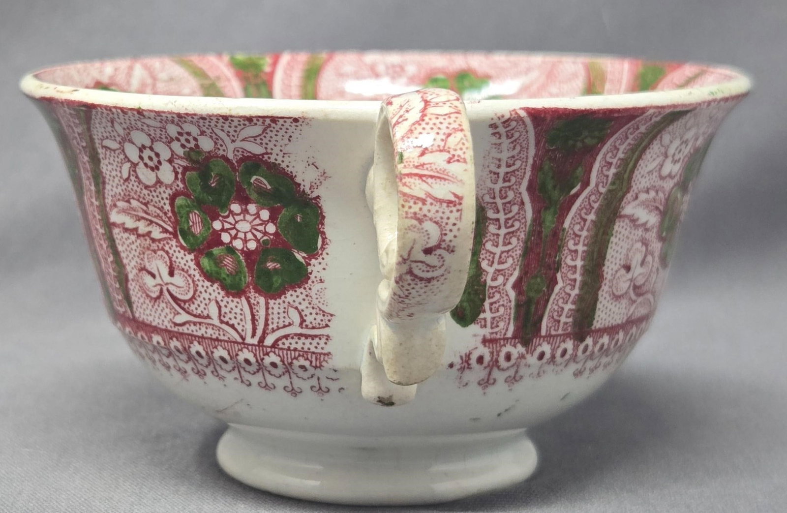 Cupid Pattern Transferware Cup and Saucer - 8