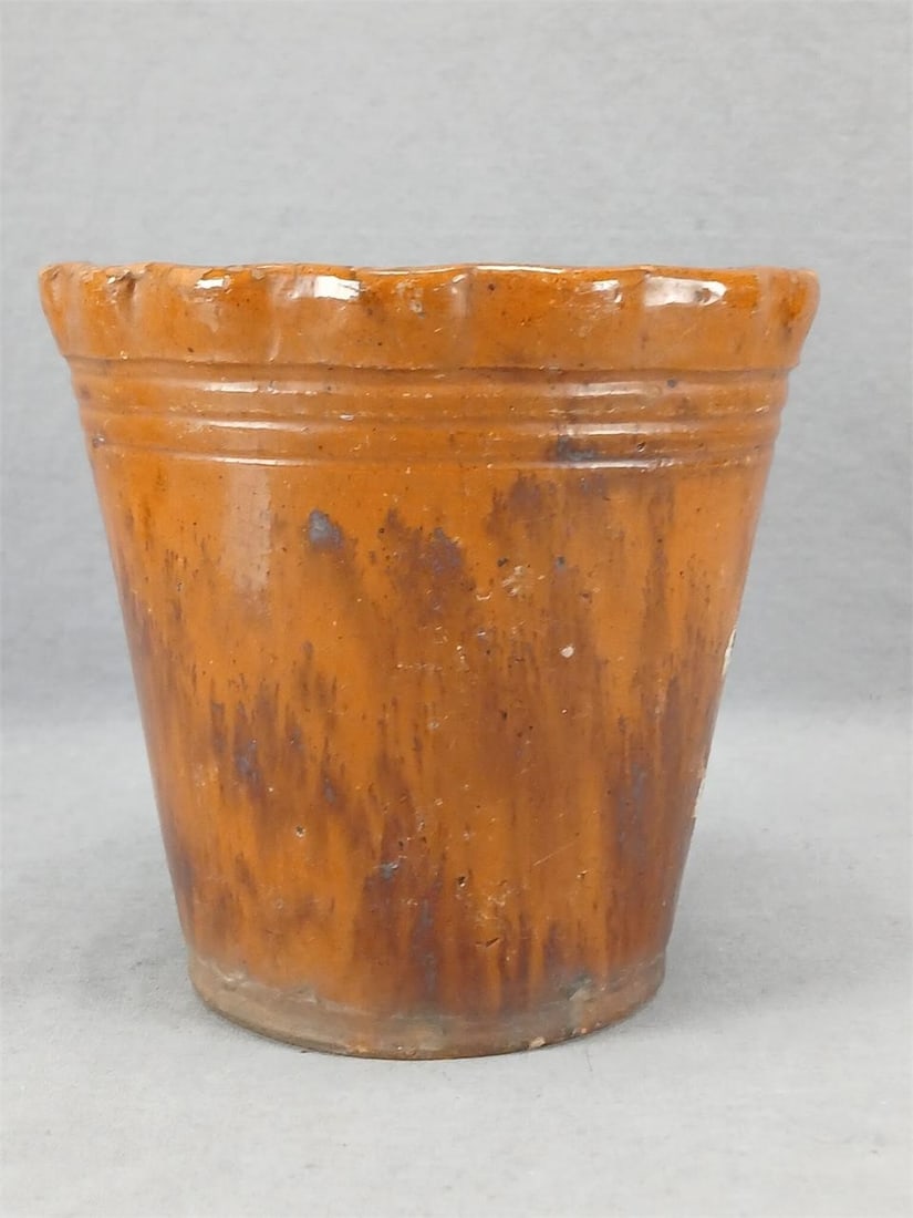19th Century Pennsylvania Redware Flower Pot (1 of 14)