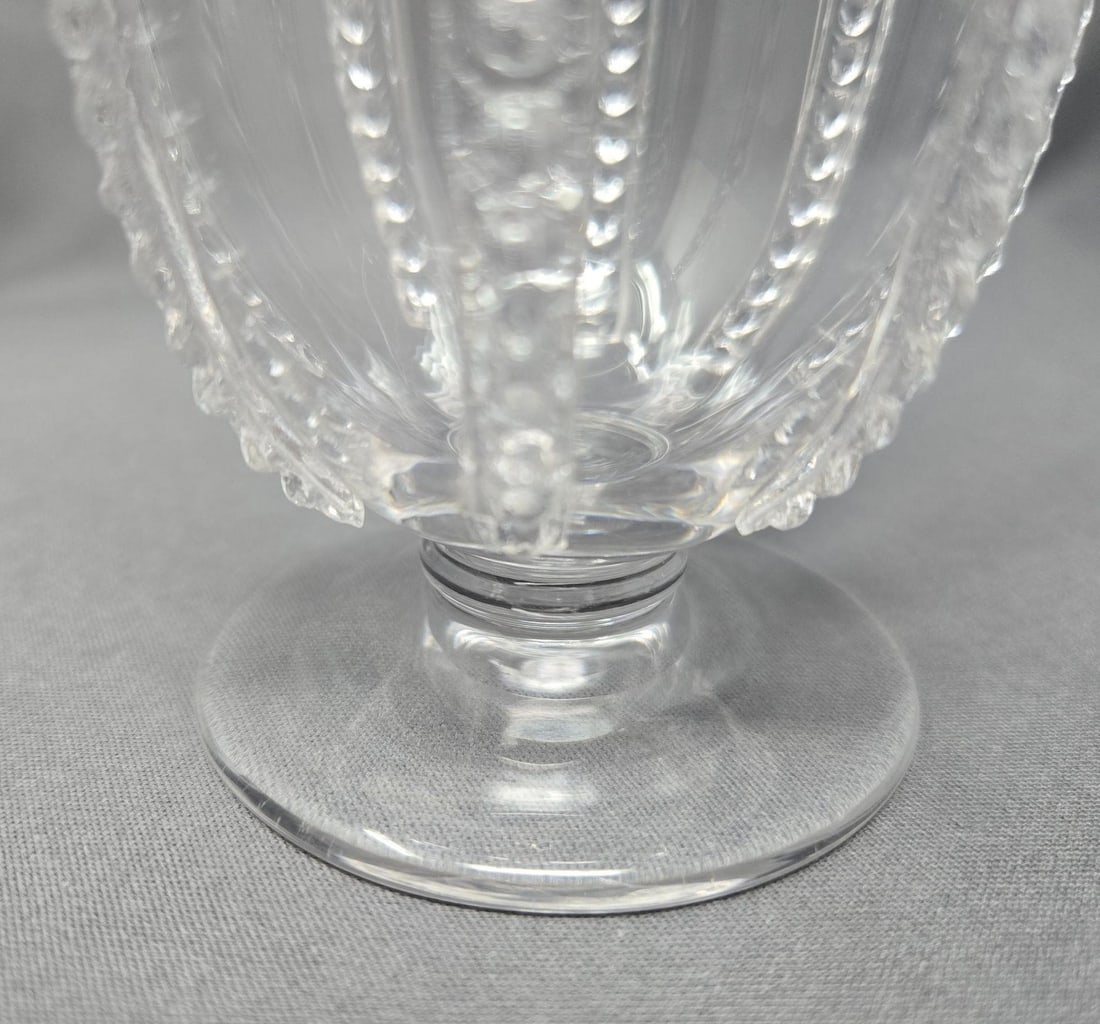 Pair Stourbridge Ale Glasses Applied Rigaree - 9