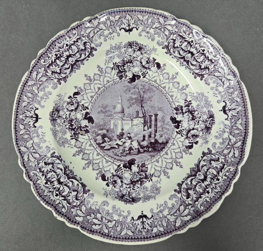 Stubbs Milanese Scenery Transferware Plate (1 of 7)