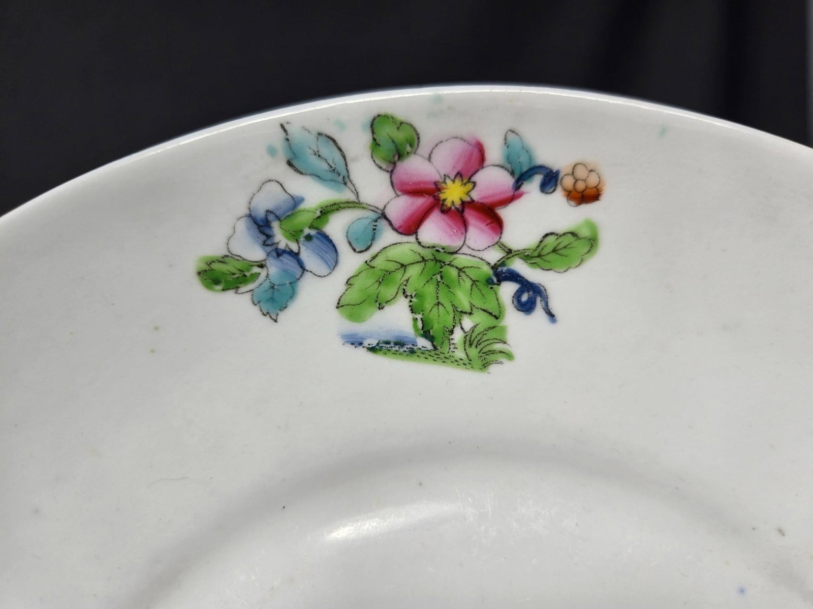 British Hand Colored Transfer Pattern Plate - 3