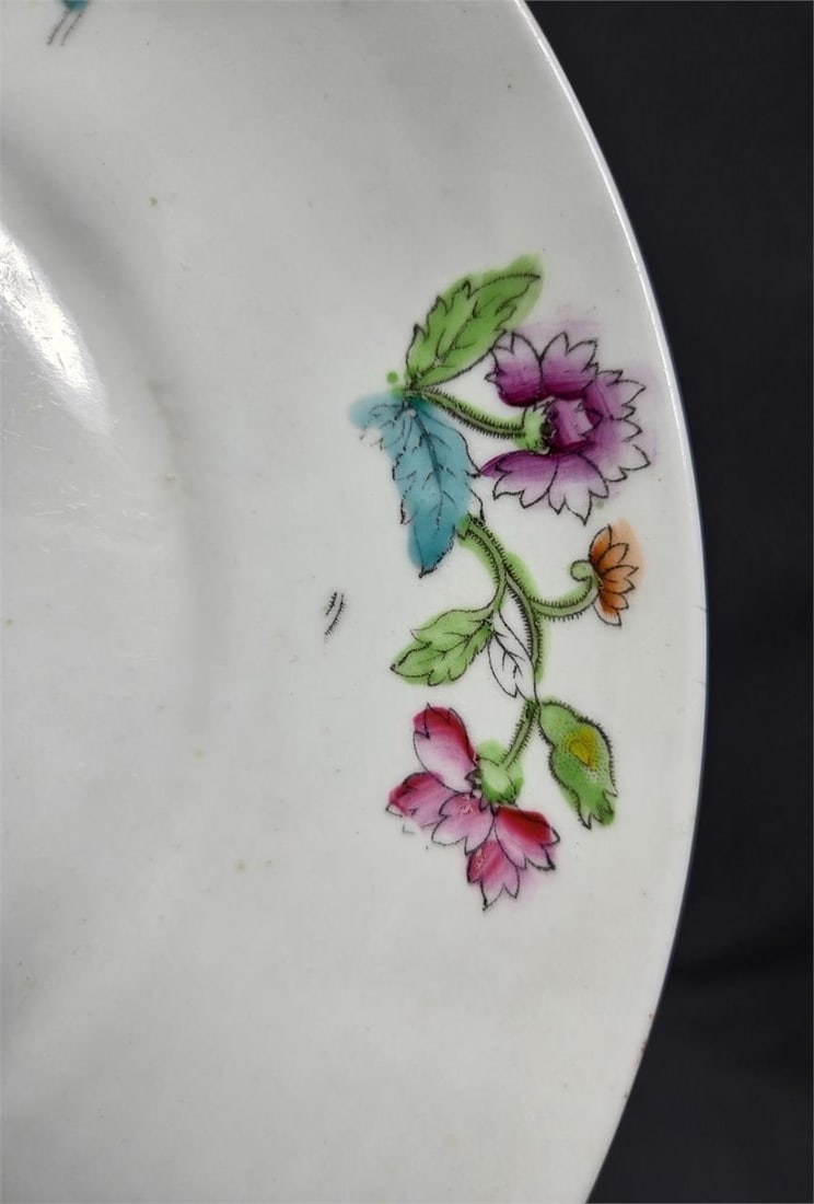 British Hand Colored Transfer Pattern Plate - 5