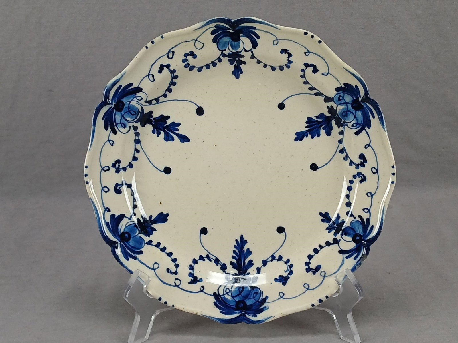 18th Century Continental Blue Faience Plate (1 of 11)
