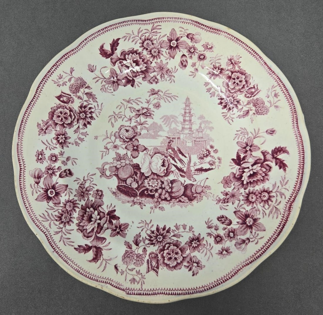 Enoch, Wood & Sons Pagoda Transferware Plate (1 of 7)
