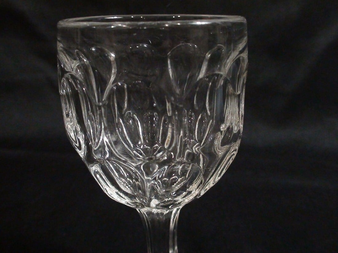 6 EAPG Argus Pattern Small Wine Glasses C1870s - 2