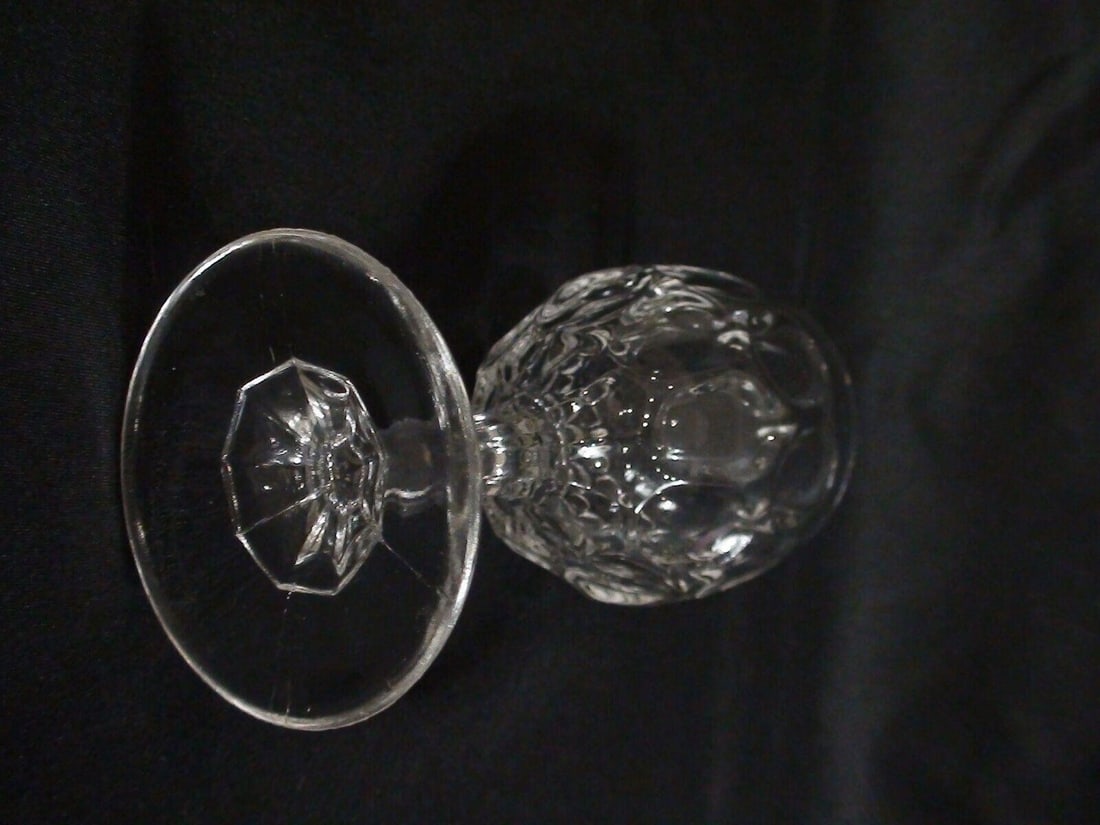 6 EAPG Argus Pattern Small Wine Glasses C1870s - 3