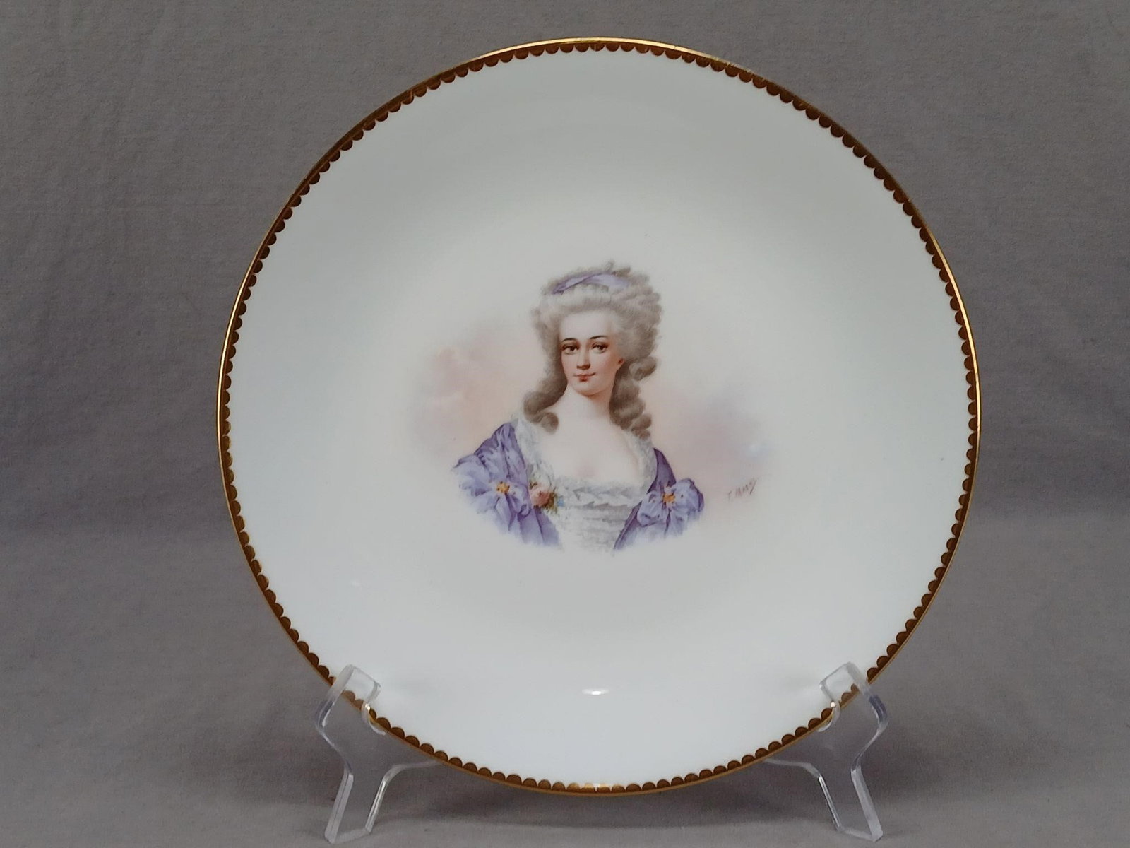 Minton Hand Painted Madame De Montesson Plate (1 of 12)