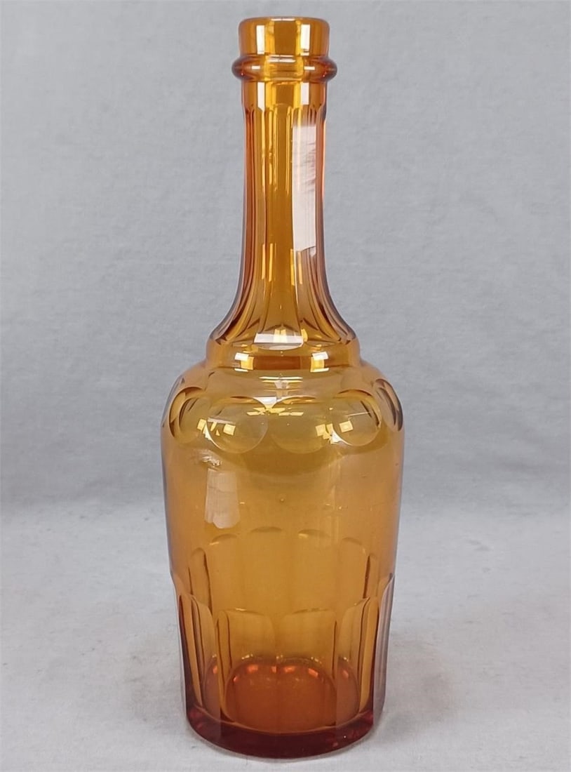 Baccarat Amber Glass Cut Bottle / Decanter C. 1916 (1 of 12)