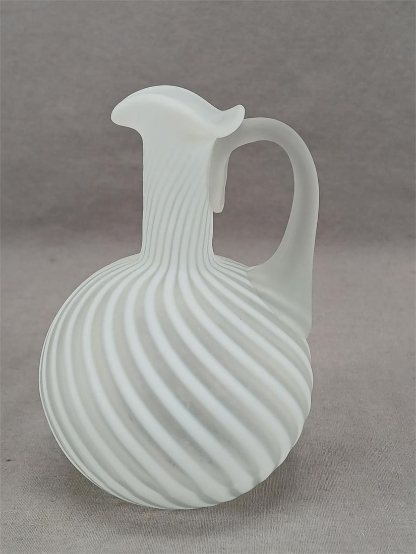 Antique EAPG Hobbs Glass Opalescent Swirl Cruet (1 of 8)