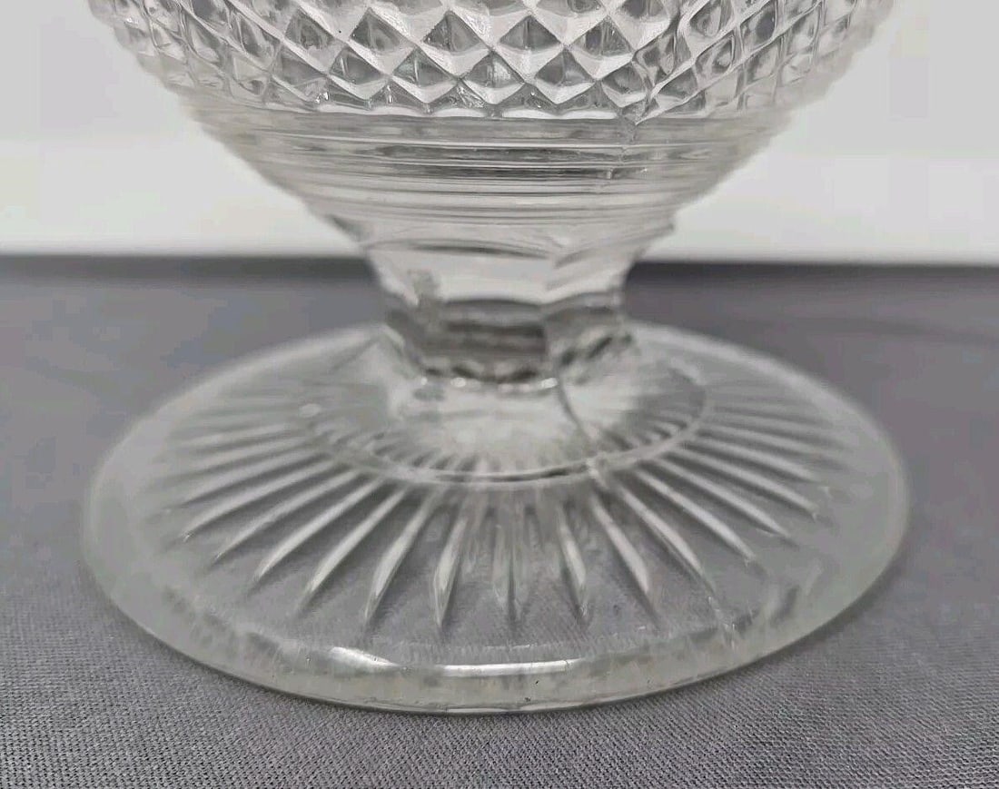 EAPG Sharp Diamond Pattern Sugar & Creamer - 11