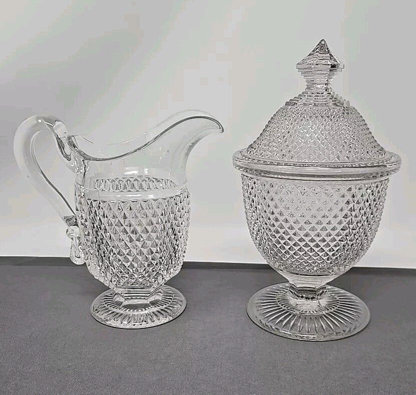 EAPG Sharp Diamond Pattern Sugar & Creamer (1 of 20)