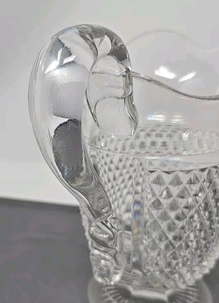 EAPG Sharp Diamond Pattern Sugar & Creamer - 2