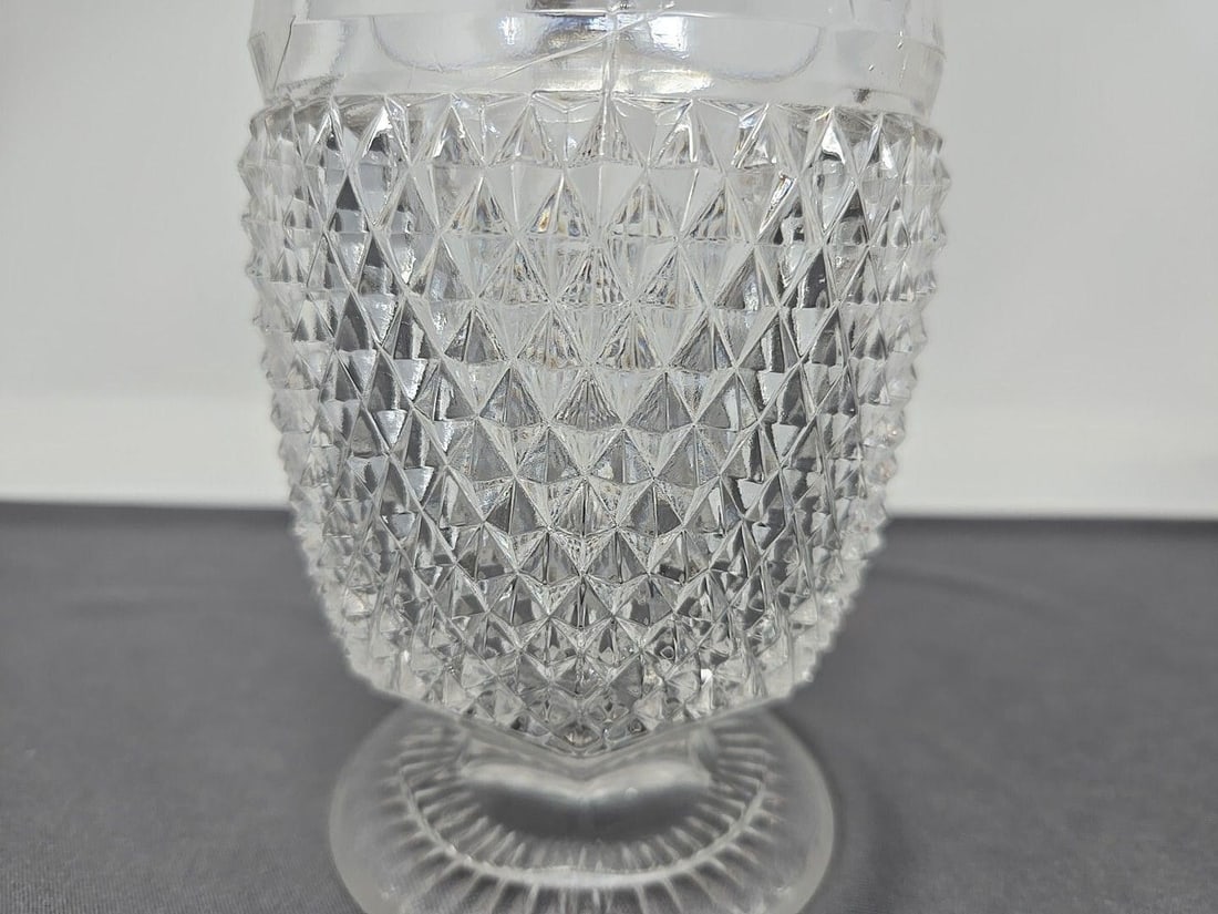 EAPG Sharp Diamond Pattern Sugar & Creamer - 6
