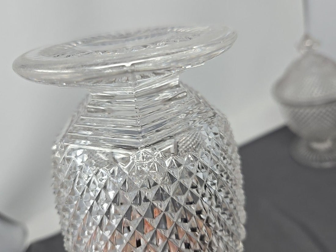 EAPG Sharp Diamond Pattern Sugar & Creamer - 9