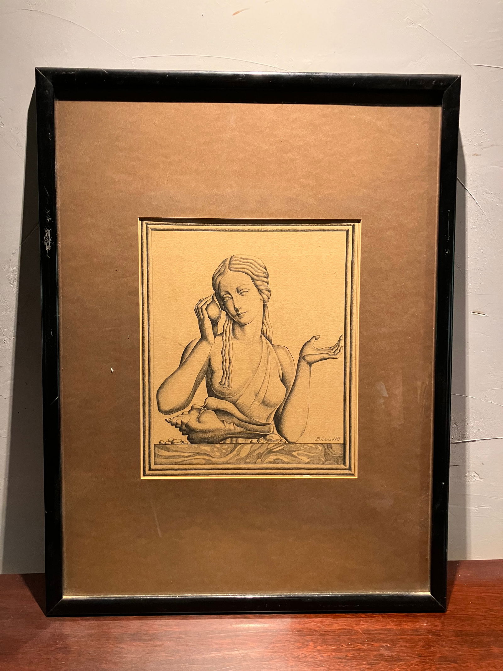 Signed Pencil Drawing by Blaisdell (1 of 4)