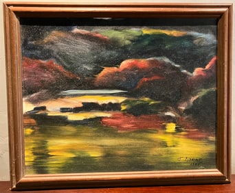 Signed Oil on Canvas Board by J. Eismont 1975