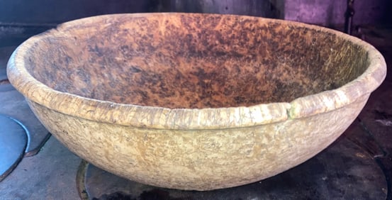 19th Century Woodlands Burl Bowl