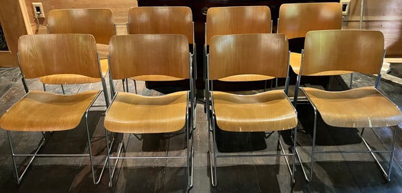 Set of Eight David Rowland Mid Century Modern Chairs