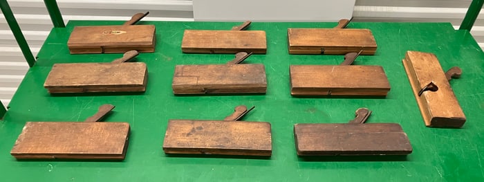 Antique Hardwood Cabinet and Moulding Planes (2)