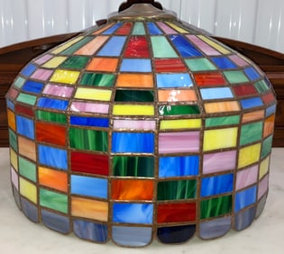 Stained Glass Lamp by WW II Veteran