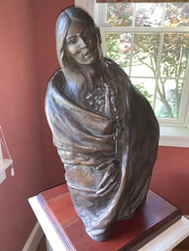 Jud Hartmann Native American Bronze Kateri Tekakwitha 1989 Bronze Edition: 9
