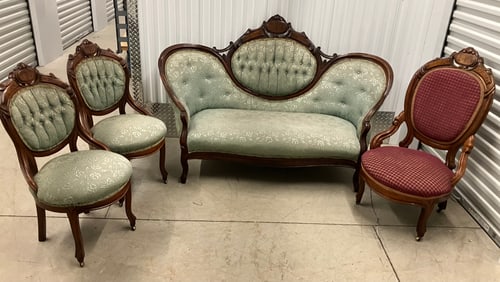 Four Pc. Victorian Parlor Set