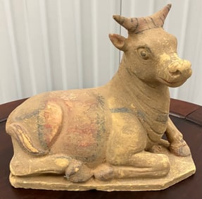 Vintage Chinese Archaic Pottery Bull (Aepis)